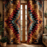 Cortinado Acolchoado Antigo Tribal Arenito