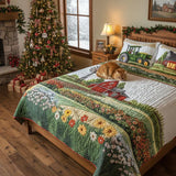 Conjunto de Roupa de Cama Acolchoada de 3 Peças Fazenda Feliz