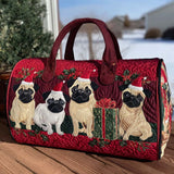 Mala de Viagem Acolchoada Pug de Férias
