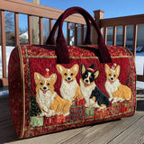 Mala de Viagem Acolchoada Natal dos Corgis