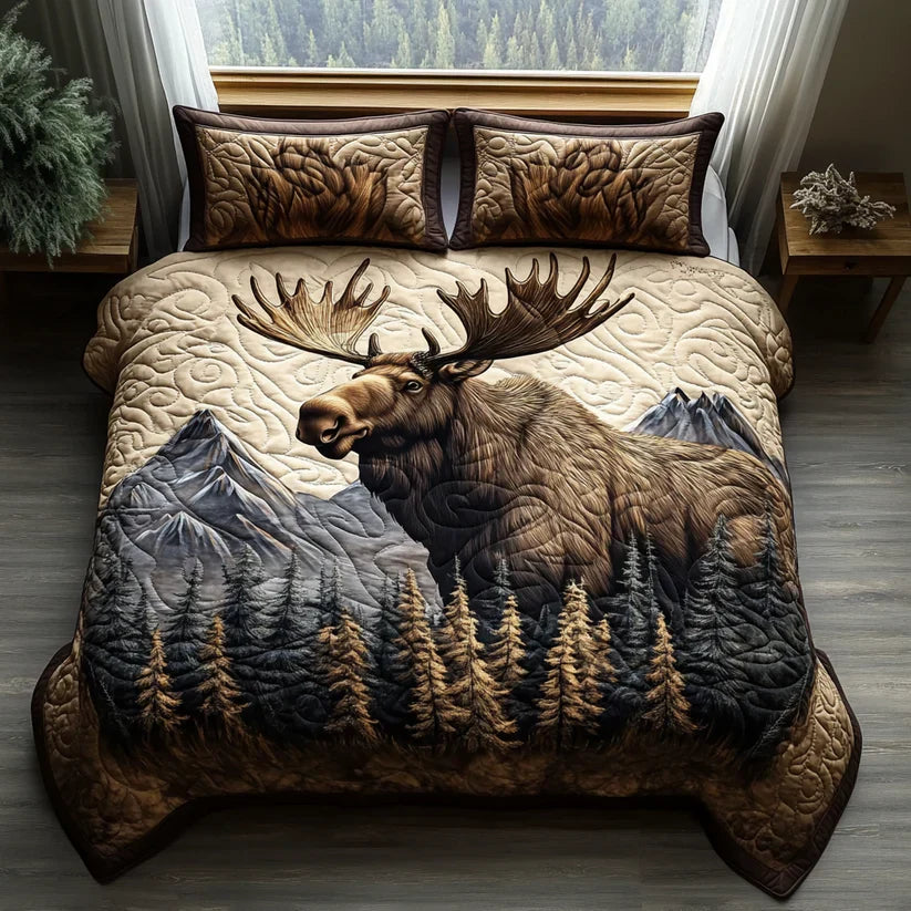 Conjunto dos roupa de cama acolchoada de 3 Peças Animais da Floresta