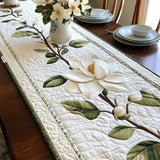 Caminho de Mesa Acolchoado Flor dos Magnólia Rústica