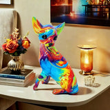 Candeeiro de Mesa Chihuahua em Resina Vibrante