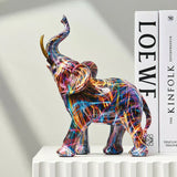 Escultura Artística dos Elefante com Design dos Graffiti