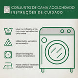 Conjunto de Roupa de Cama Acolchoada de 3 Peças Brisa dos Farol