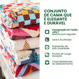 Conjunto de Roupa de Cama Acolchoada de 3 Peças Amigos Gelados