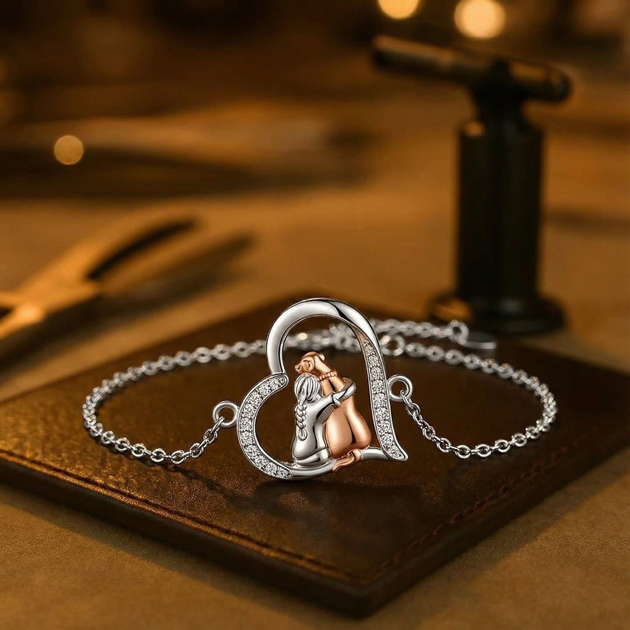 Pulseira Delicada com Motivo de Cão